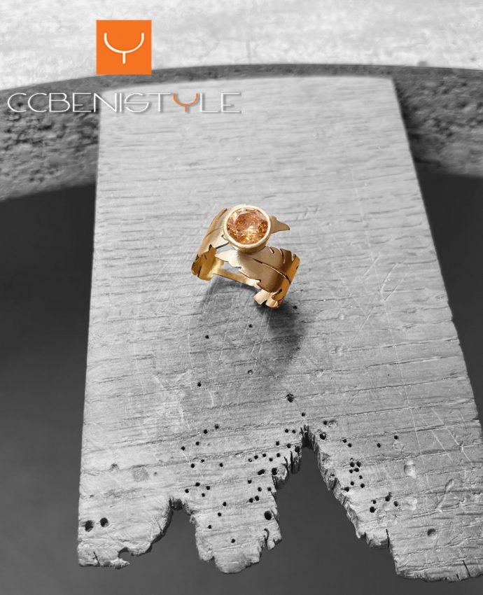 Bague Feuille d'or