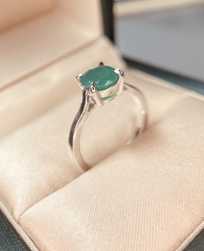 Bague ONYKA en argent sertie d’onyx – Image 2